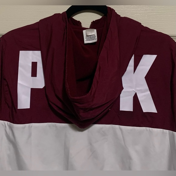 PINK Victoria's Secret Women Burgundy and Lavender Raincoat, XS/S NWOT. - Picture 5 of 12